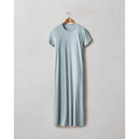 American Giant Women Small Flex Maxi Dress Soft Lightweight Pockets Comfy Basic - Picture 4 of 10